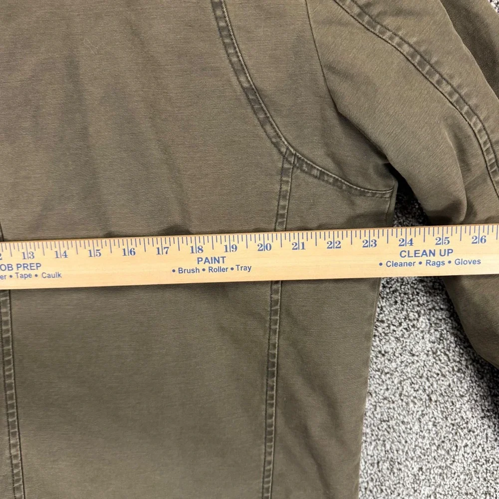 Levis Field Jacket Mens L Olive Canvas Quilted Lined Military Utility Coat